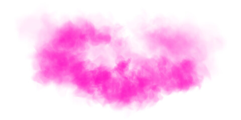 Fototapeta premium Bright Pink Smoke Cloud Illustration. Fantastic pink smoke. Magic smoke. Smog cloud on podium or stage. Fog vapor over ground or water surface, magic haze. Magic smoke, magic fog, pink steam. PNG.