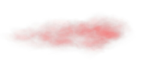 Bright Red Smoke Cloud Illustration. Fantastic red smoke. Magic smoke. Smog cloud on podium or stage. Fog vapor over ground or water surface, magic haze. Magic smoke, magic fog, red steam. PNG.