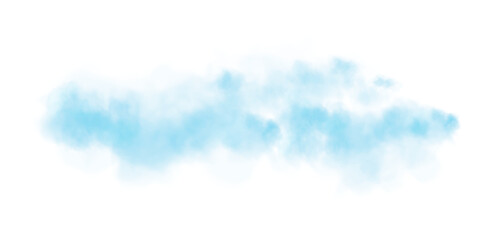 Bright Blue Smoke Cloud Illustration. Fantastic blue smoke. Magic smoke. Smog cloud on podium or stage. Fog vapor over ground or water surface, magic haze. Magic smoke, magic fog, blue steam. PNG.