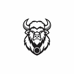 Bison vector mascot template