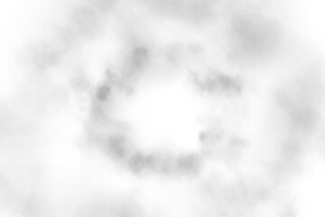 Fog or smoke. Black ring of smog cloud on isolated transparent special effect. Smoke cloud as ring, magic haze. Black smoke rings from cigarette, pipe or vape. Realistic circle of steam clouds of smok © Orange Sky