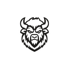 Bison vector mascot template
