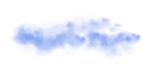 Bright Blue Smoke Cloud Illustration. Fantastic blue smoke. Magic smoke. Smog cloud on podium or stage. Fog vapor over ground or water surface, magic haze. Magic smoke, magic fog, blue steam. PNG.