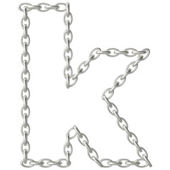 Small k Alphabet letters type of barbed wire