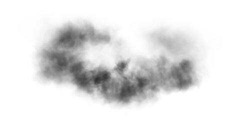 Bright black Smoke Cloud Illustration. Fantastic black smoke. Magic smoke. Smog cloud on podium or stage. Fog vapor over ground or water surface, magic haze. Magic smoke, magic fog, black steam. PNG