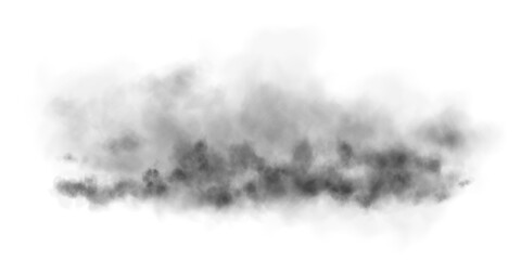 Bright black Smoke Cloud Illustration. Fantastic black smoke. Magic smoke. Smog cloud on podium or stage. Fog vapor over ground or water surface, magic haze. Magic smoke, magic fog, black steam. PNG