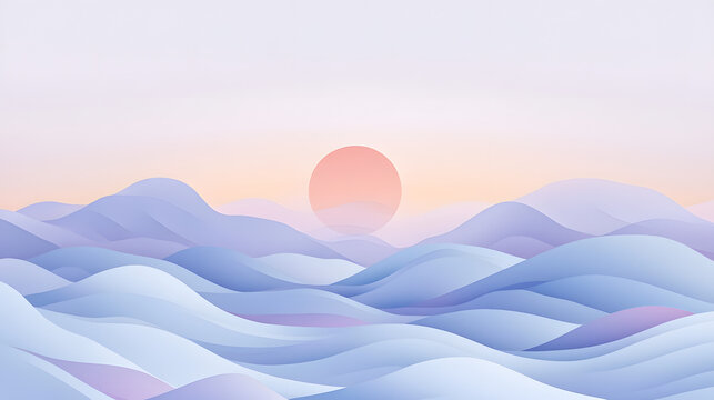 A peaceful periwinkle background with gentle waves and soothing colors, creating a serene and calming effect.