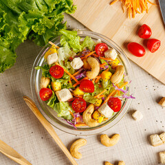 salad with vegetables and fruits