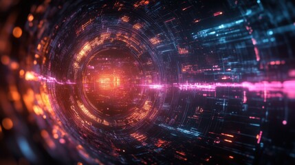 Fototapeta premium Dynamic Global Network Holographic Connections, Virtual Platforms, and Seamless Collaboration for Enhanced Productivity and Innovation Experience the future of interconnected workspaces with advanced