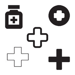 Medical Equipment,Medical Diagnosis,Medical Treatment,Medical Research,Medical Supplies,Medical Insurance,Medical Education vector design icon symbol set