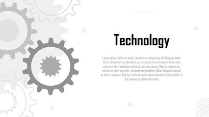 Mechanical engineering, gear wheel background, technology and innovation, copy space for text