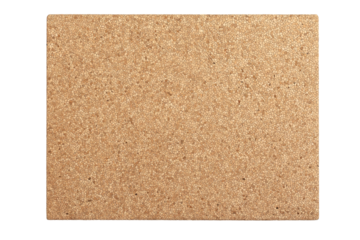 corkboard wall isolated on transparent white background