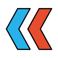 Vector Icon left, sign, arrow, back