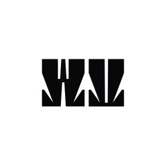 WV monogram logo design letter text name symbol monochrome logotype alphabet character simple logo
