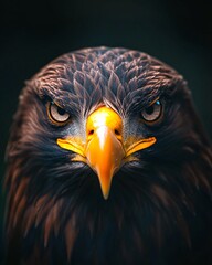 Obraz premium Close-up of a majestic eagle's face