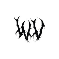 WV monogram logo design letter text name symbol monochrome logotype alphabet character simple logo