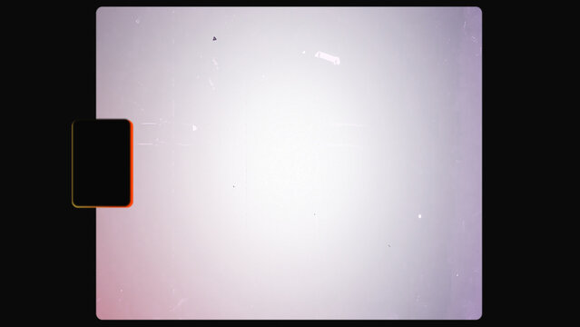 Vintage Super 8mm Projector Projector Film Strip Frame Overlay Placeholder with Light Leaks, Dust and Speckles