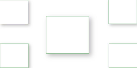 Simple Square cube box plate board on white wall background. 3d rendering. Multiple Horizontal Business Card Modern Mockup for Branding Presentation, Corporate Identity, Advertising, Graphic design.

