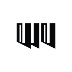 WV monogram logo design letter text name symbol monochrome logotype alphabet character simple logo