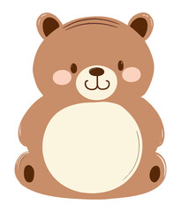 PNG Cute bear paper notes illustration, transparent background