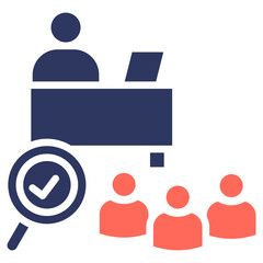 Hr Recruitment glyph color icon