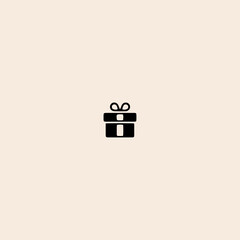 Gift Box logo icon flat vector design.