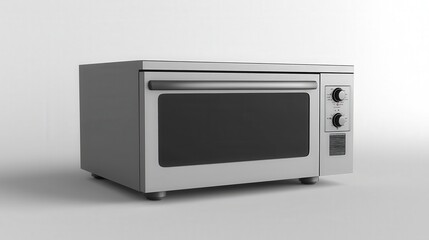 Obraz premium Modern White Microwave on Studio Background with Soft Lighting for Product Showcase