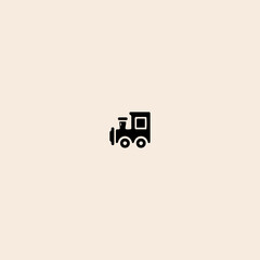 Train Toy logo icon flat vector design.
