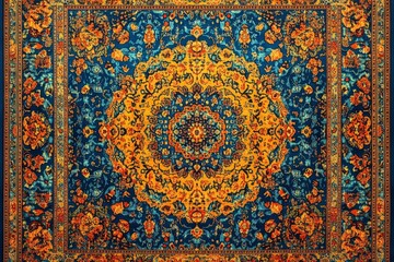 Intricate Persian Rug: A Tapestry of Colors and Patterns