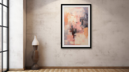  Modern Harmony: A Minimalist Interior with Abstract Expression