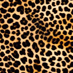 Fototapeta premium leopard texture, dark background, bright jaguar spots, skin pattern, real wild cat hair, modern design for clothing