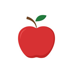 red apple icon vector design flat style