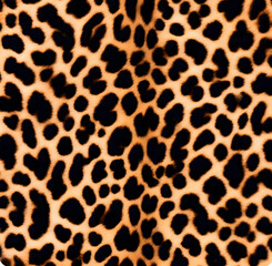 Fototapeta premium leopard texture, dark background, bright jaguar spots, skin pattern, real wild cat hair, modern design for clothing