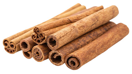 cinnamon sticks isolated on white