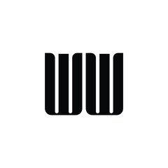 WW monogram logo design letter text name symbol monochrome logotype alphabet character simple logo
