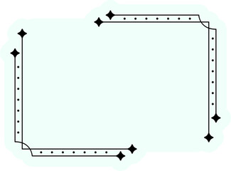 Aesthetic y2k text frame