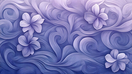 A periwinkle design with soft, flowing waves and gradients that evoke a sense of tranquility and peacefulness.