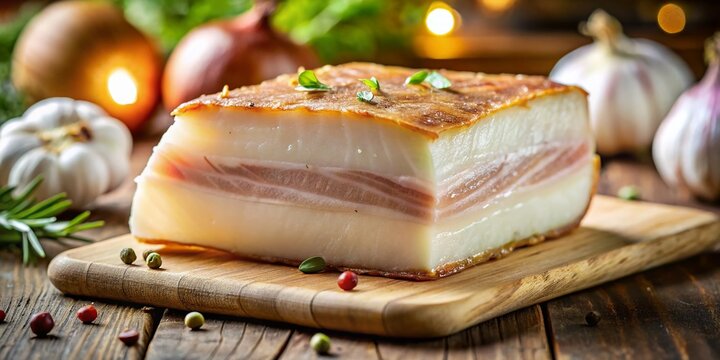 Artisan Lard Production: Close-up of Creamy Arnad Lard