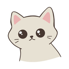 Cute cat cartoon illustration