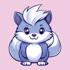 A cartoon of a squirrel vector illustration 