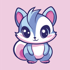 A cartoon of a squirrel vector illustration 