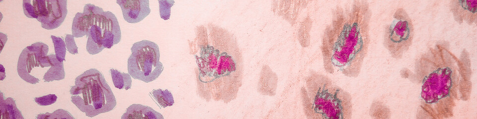 Fototapeta premium Style Tribal Pink Design. Endless Watercolor