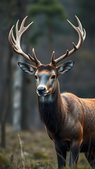 Fototapeta premium generated image stag wildlife