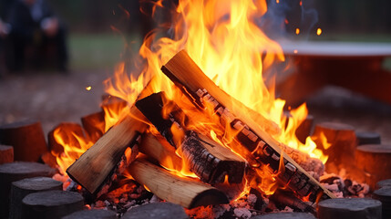 Warmth and Glow: A Cozy Campfire Under the Stars