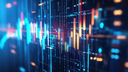 Blue Data Charts with Scales