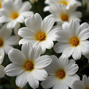 Las flores blancas florecen maravillosamente.

