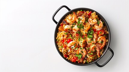 Spanish Paella top view