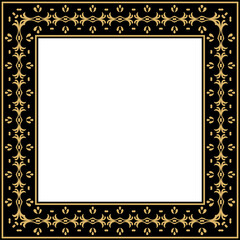 Obraz premium Vintage ornamental frame and border design with ethnic pattern.
