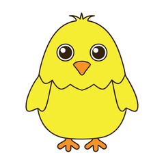 Cute Yellow Chick vector Logo Design for Kids Branding.