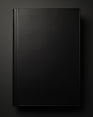 Fototapeta premium Black Folder with Clipping Path. Blank Booklet or File Cover Single Object in Vertical Studio Shot